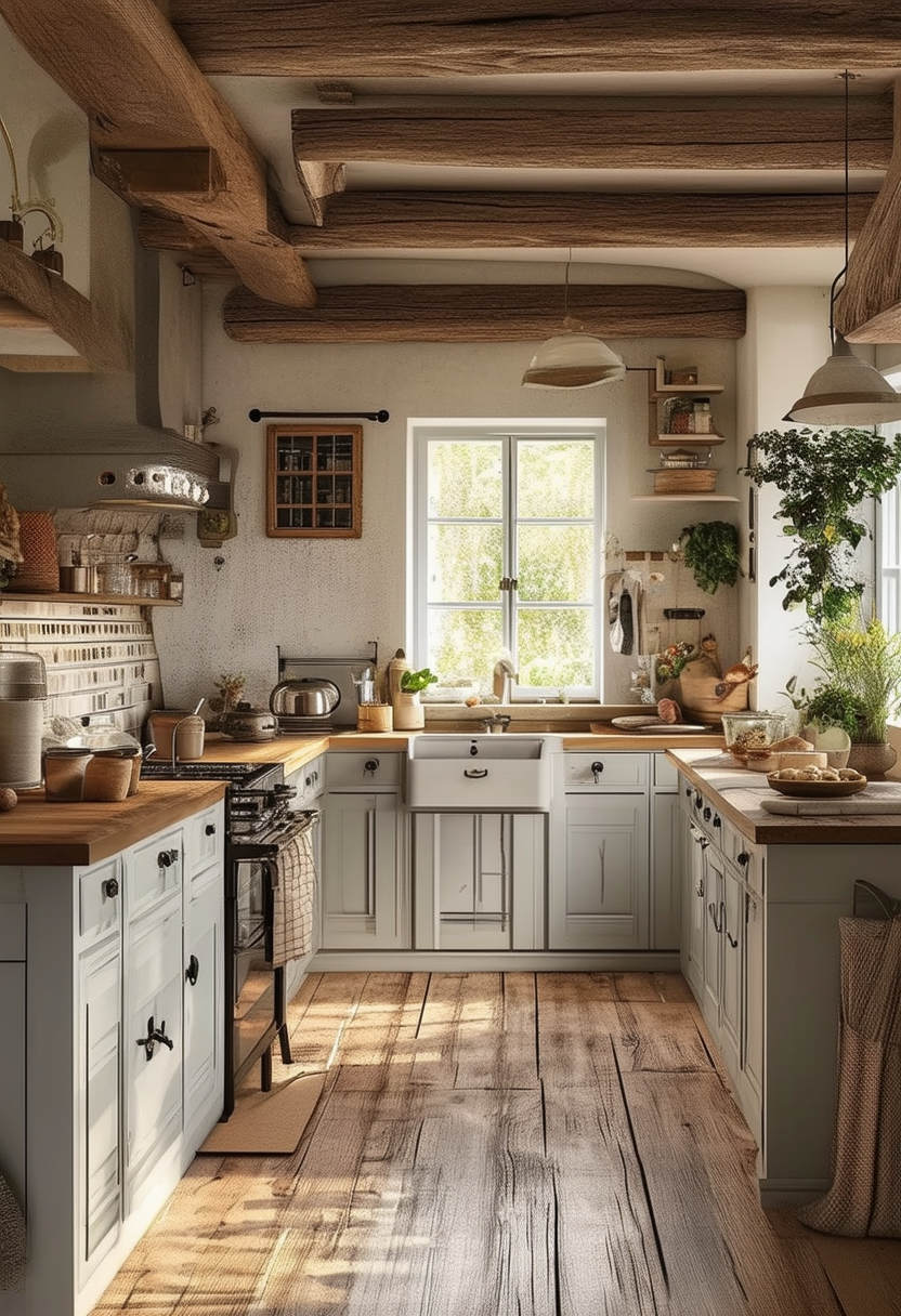 Cozy Charm: Transforming a Small Country House Kitchen